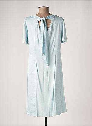 Robe mi-longue manches courtes manches courtes bleu ELISA CAVALETTI femme