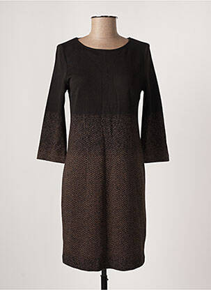 Robe longue manches longues manches longues noir LAUREN VIDAL femme