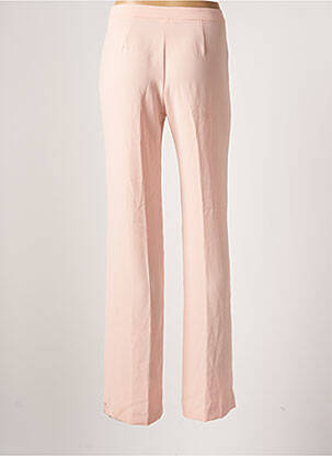 Pantalon droit tissage crêpe taille normale rose ANDAMIO femme