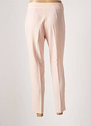 Pantalon droit tissage crêpe taille haute rose ANDAMIO femme