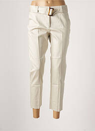 Pantalon chino fermeture zippée sous rabat boutonné taille normale vert ANDAMIO femme