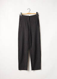 Pantalon chino fermeture zippée sous rabat avec crochet taille normale noir KOKOMARINA femme