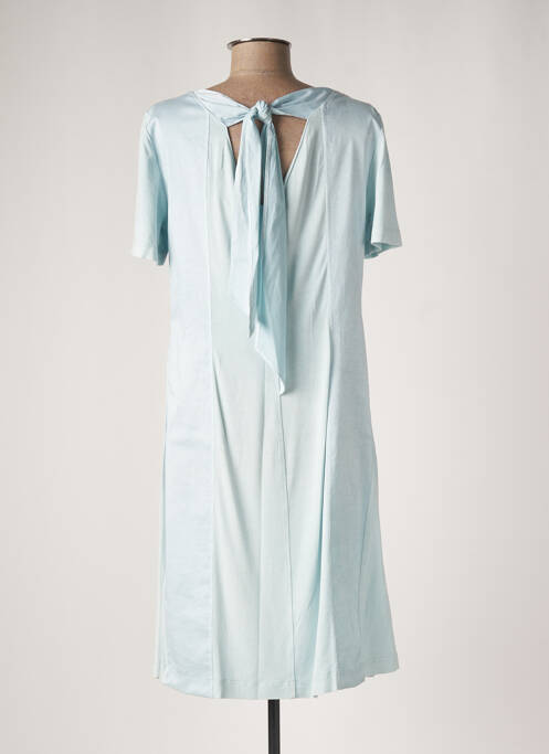 Robe mi-longue manches courtes manches courtes bleu ELISA CAVALETTI femme