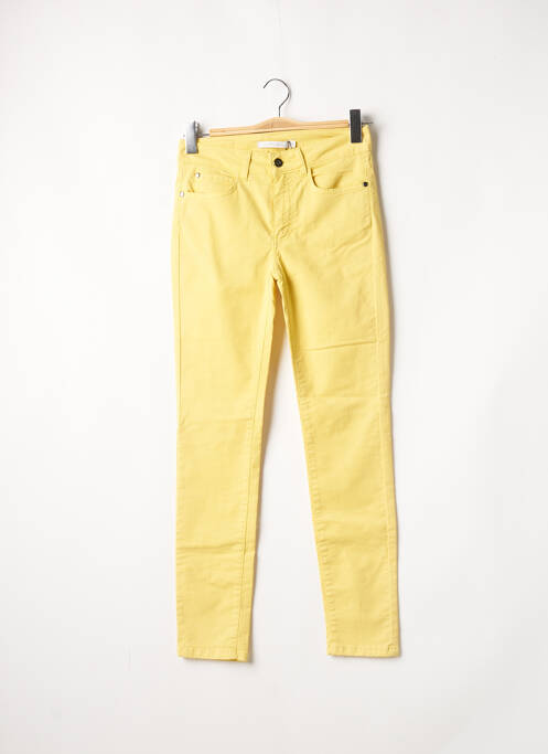 Pantalon droit stretch taille normale jaune LAUREN VIDAL femme