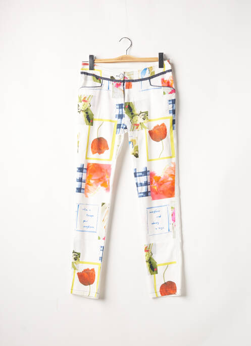 Pantalon slim stretch taille normale blanc ELISA CAVALETTI femme