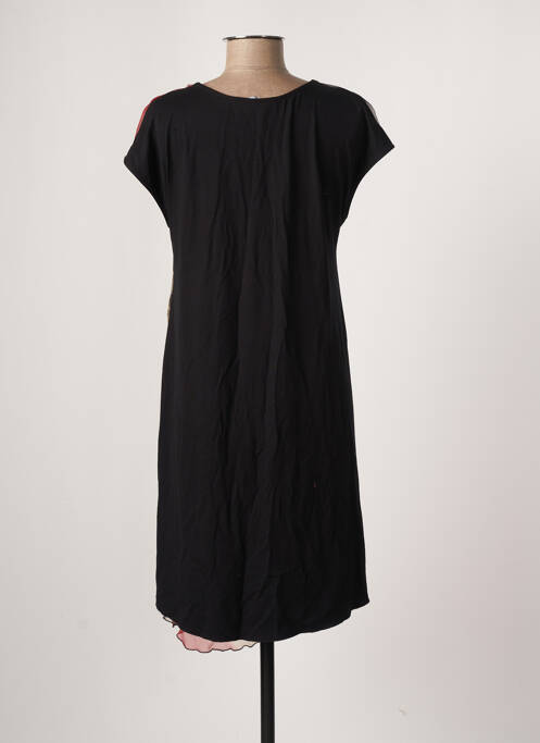 Robe mi-longue noir LAUREN VIDAL pour femme
