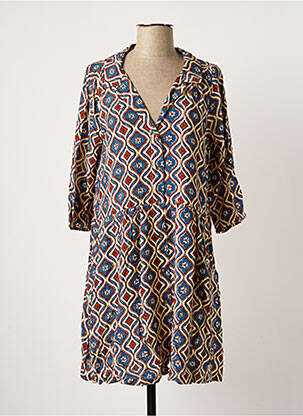 Robe mi-longue manches 3/4 manches 3/4 bleu PEPE JEANS femme