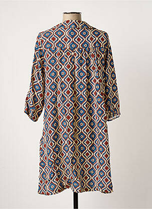 Robe mi-longue manches 3/4 manches 3/4 bleu PEPE JEANS femme