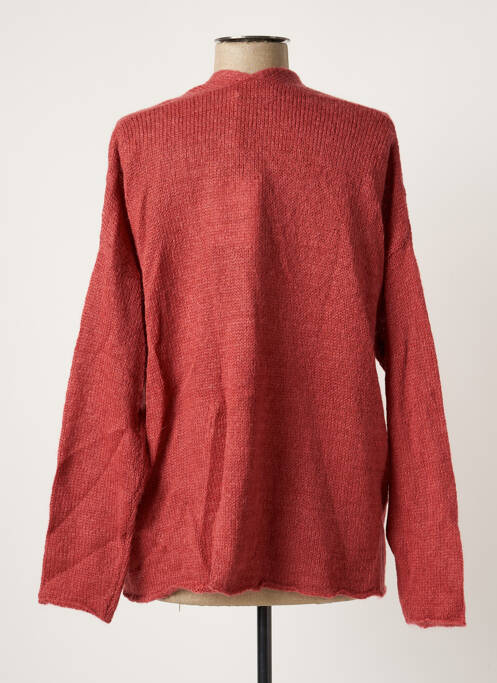 Gilet manches longues rouge INDI & COLD pour femme