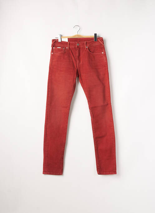 Jeans coupe slim rouge PEPE JEANS pour homme