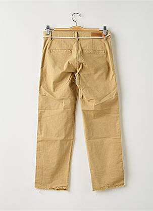 Pantalon chino broderie galons latéraux taille normale beige HAPPY femme