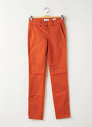 Pantalon chino orange HAPPY pour femme