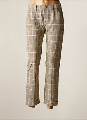 Pantalon chino tissage popeline taille normale beige SIGNE NATURE femme
