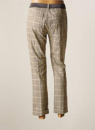 Pantalon chino tissage popeline taille normale beige SIGNE NATURE femme