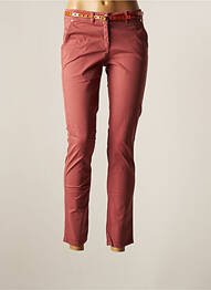 Pantalon chino tissage popeline taille normale rouge VOODOO femme