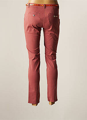 Pantalon chino tissage popeline taille normale rouge VOODOO femme