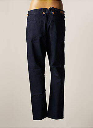 Pantalon droit taille haute taille haute bleu HAPPY femme