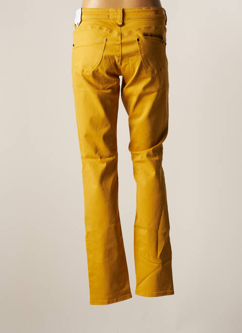 Pantalon droit jaune FREEMAN T.PORTER pour femme