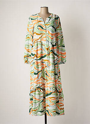 Robe longue manches longues manches longues vert TOM TAILOR femme
