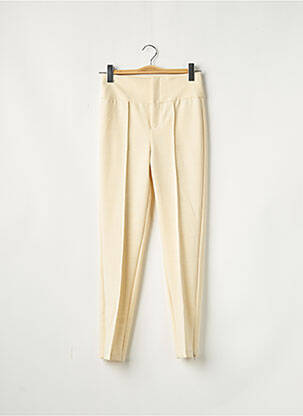 Pantalon 7/8 taille haute taille haute beige YAYA femme