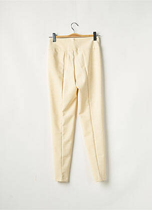 Pantalon 7/8 taille haute taille haute beige YAYA femme
