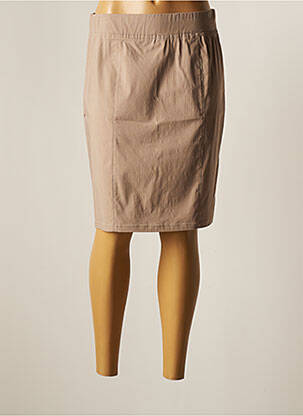 Jupe mi-longue stretch marron BRANDTEX femme