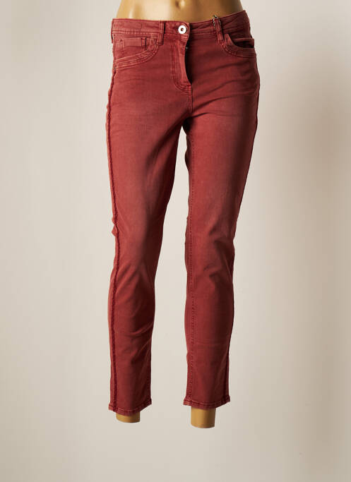Jeans coupe slim rouge CECIL pour femme