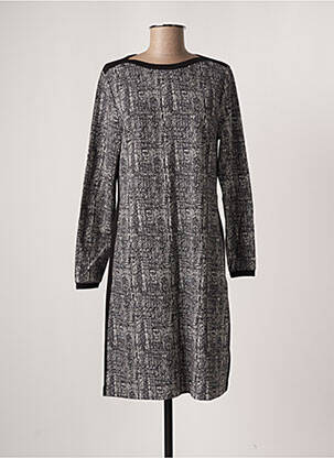 Robe mi-longue manches longues manches longues gris HAJO femme