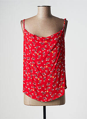 Top manches bretelles ajustables sans manche rouge LES TROPEZIENNES PAR M.BELARBI femme