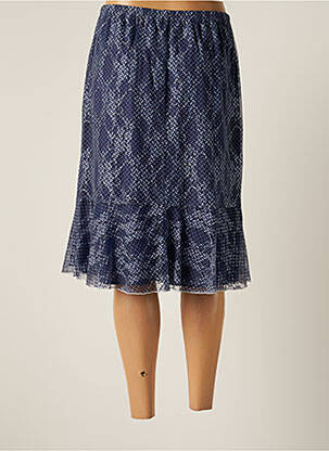 Jupe mi-longue stretch bleu TELMAIL femme