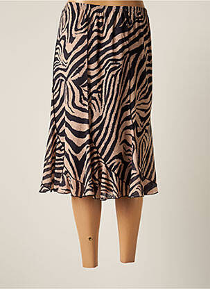 Jupe mi-longue taille normale noir TELMAIL femme