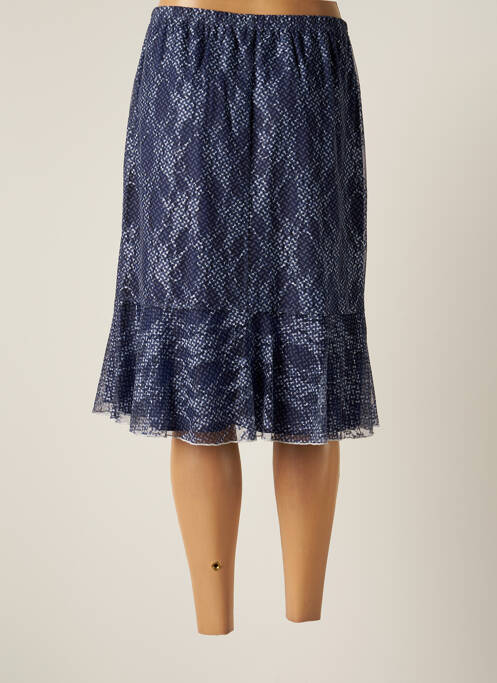 Jupe mi-longue bleu TELMAIL pour femme