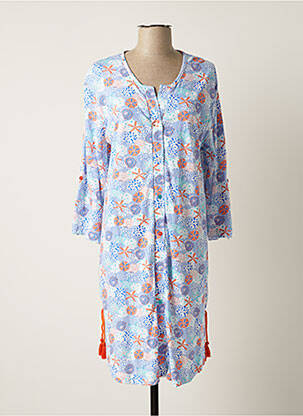 Robe de chambre tissage jersey bleu ROSE POMME femme