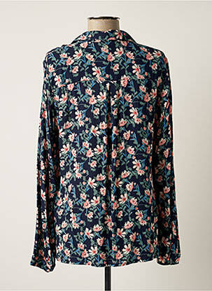 Chemisier imprimé fleurs manches longues bleu MAE MAHE femme