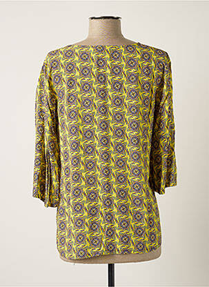 Blouse imprimé fantaisie manches longues jaune TELMAIL femme