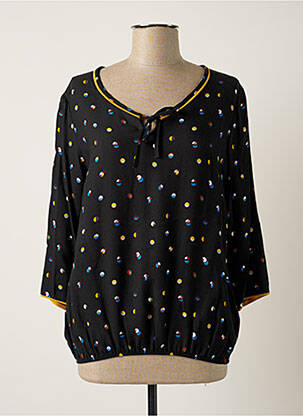 Top col rond manches longues noir TELMAIL femme