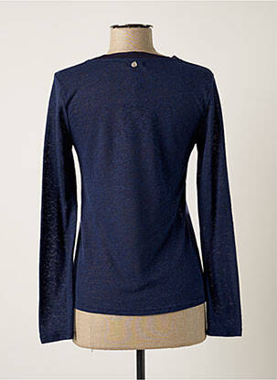 Top imprimé fantaisie manches longues bleu MAE MAHE femme