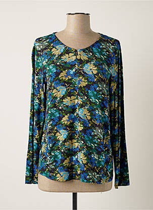 Top tissage jersey manches longues bleu AGATHE & LOUISE femme