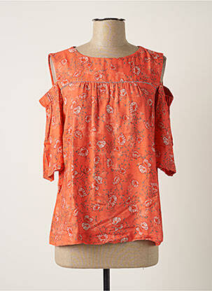 Top manches courtes manches courtes orange MAE MAHE femme