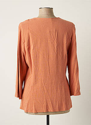 Top coupe cintrée manches longues marron TELMAIL femme