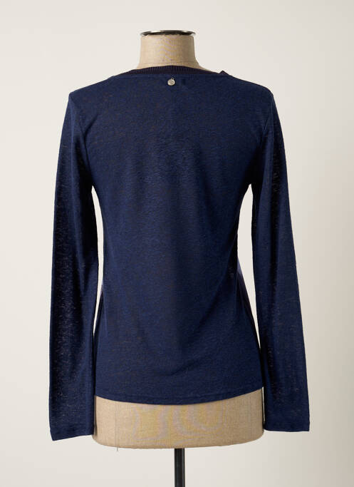 Top imprimé fantaisie manches longues bleu MAE MAHE femme