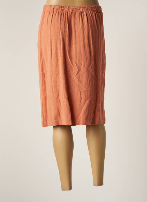 Jupe mi-longue orange TELMAIL pour femme