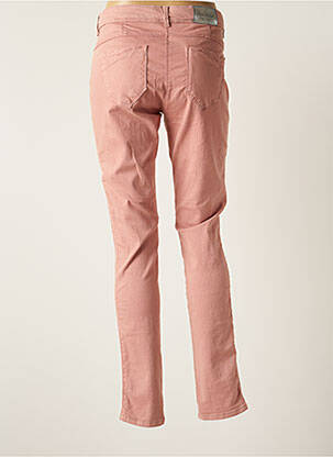 Pantalon slim broderie rivets taille normale rose MAE MAHE femme