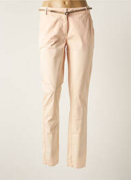 Pantalon chino fermeture zippée sous rabat boutonné taille normale rose MAE MAHE femme