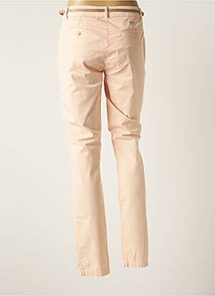 Pantalon chino fermeture zippée sous rabat boutonné taille normale rose MAE MAHE femme