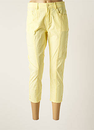 Pantacourt stretch taille normale jaune TELMAIL femme
