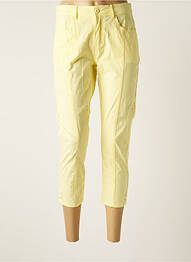 Pantacourt stretch taille normale jaune TELMAIL femme