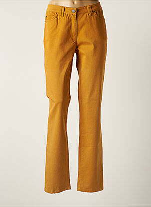 Pantalon droit stretch taille normale orange AGATHE & LOUISE femme