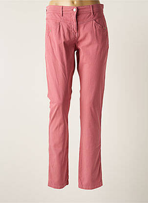 Pantalon slim broderie rivets taille normale rose MAE MAHE femme