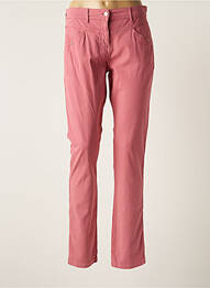 Pantalon slim broderie rivets taille normale rose MAE MAHE femme